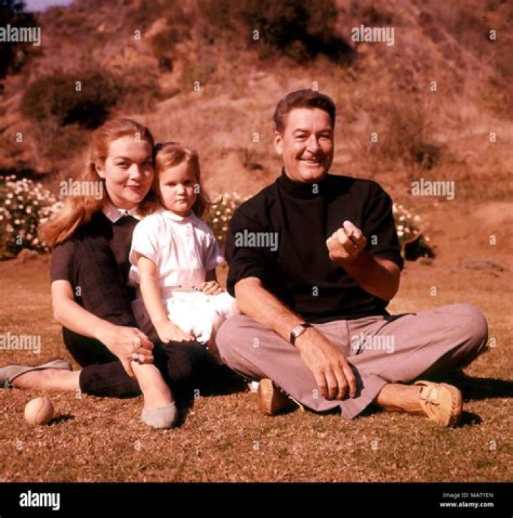 Errol Flynn and his daughter, Rory, in the late 1950's. Description