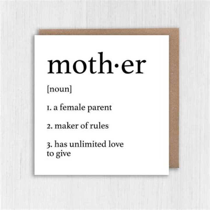 Mother Definition Poster PDF Posters