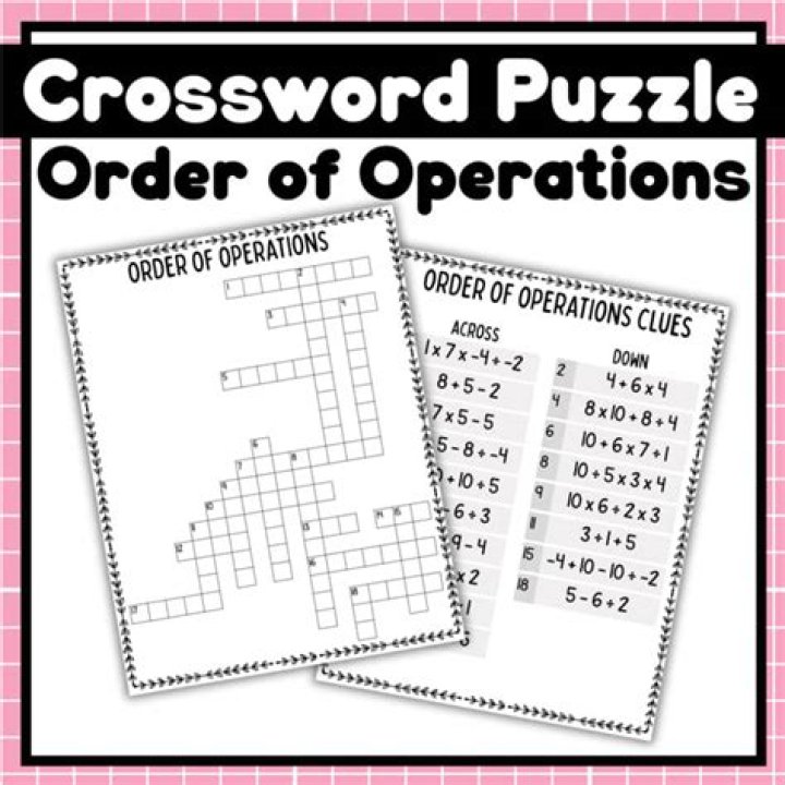 Order Of Operations Crossword Puzzle Worksheet Worksh vrogue.co