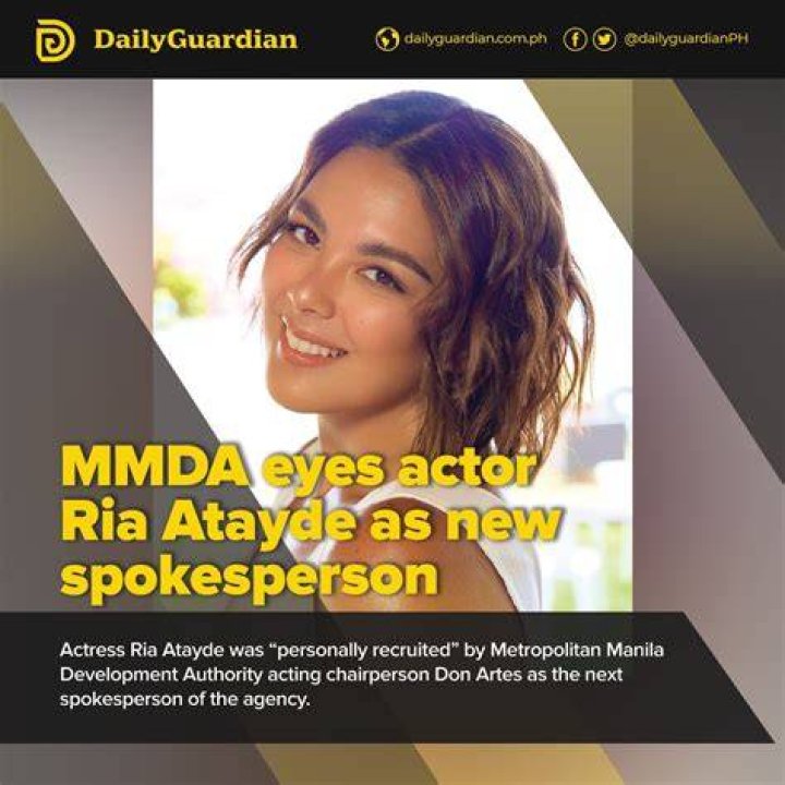 Ria Atayde to MMDA&rsquo;s spokesperson