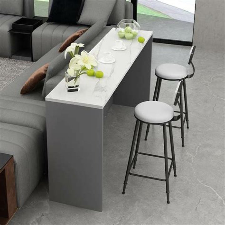 Table rectangulaire hauteur bar en panneau laminé Alex Amisco