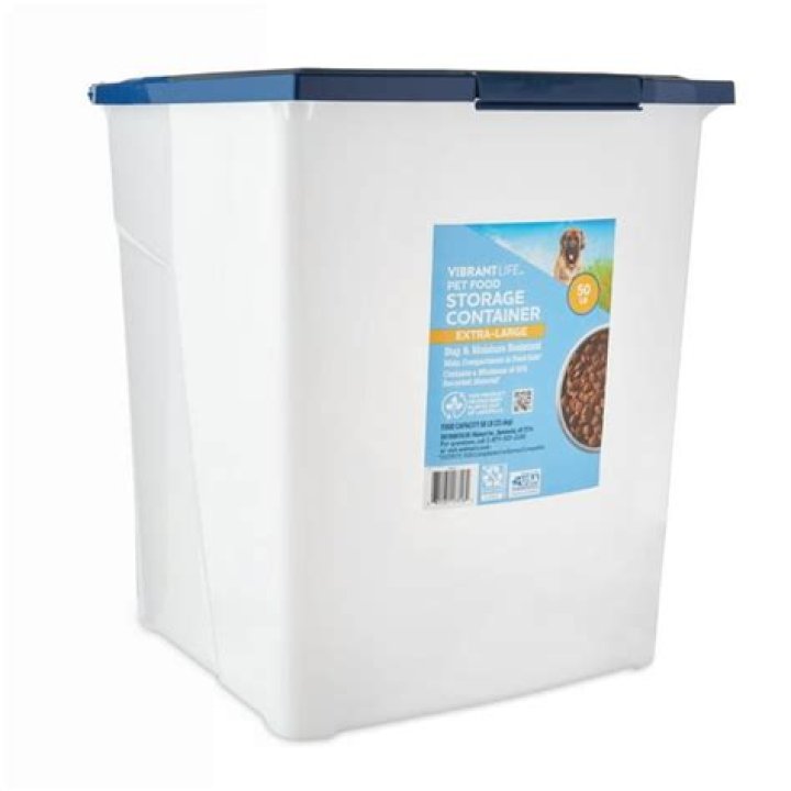 Vibrant Life Pet Food Storage Container, ExtraLarge, 50 lb